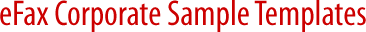 eFax Corporate Sample Templates