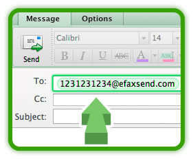 Type in recipients fax number @efaxsend.com.